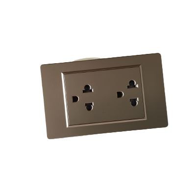 15A 118 Type American Standard Socket Gold Six-hole Socket 110-250V